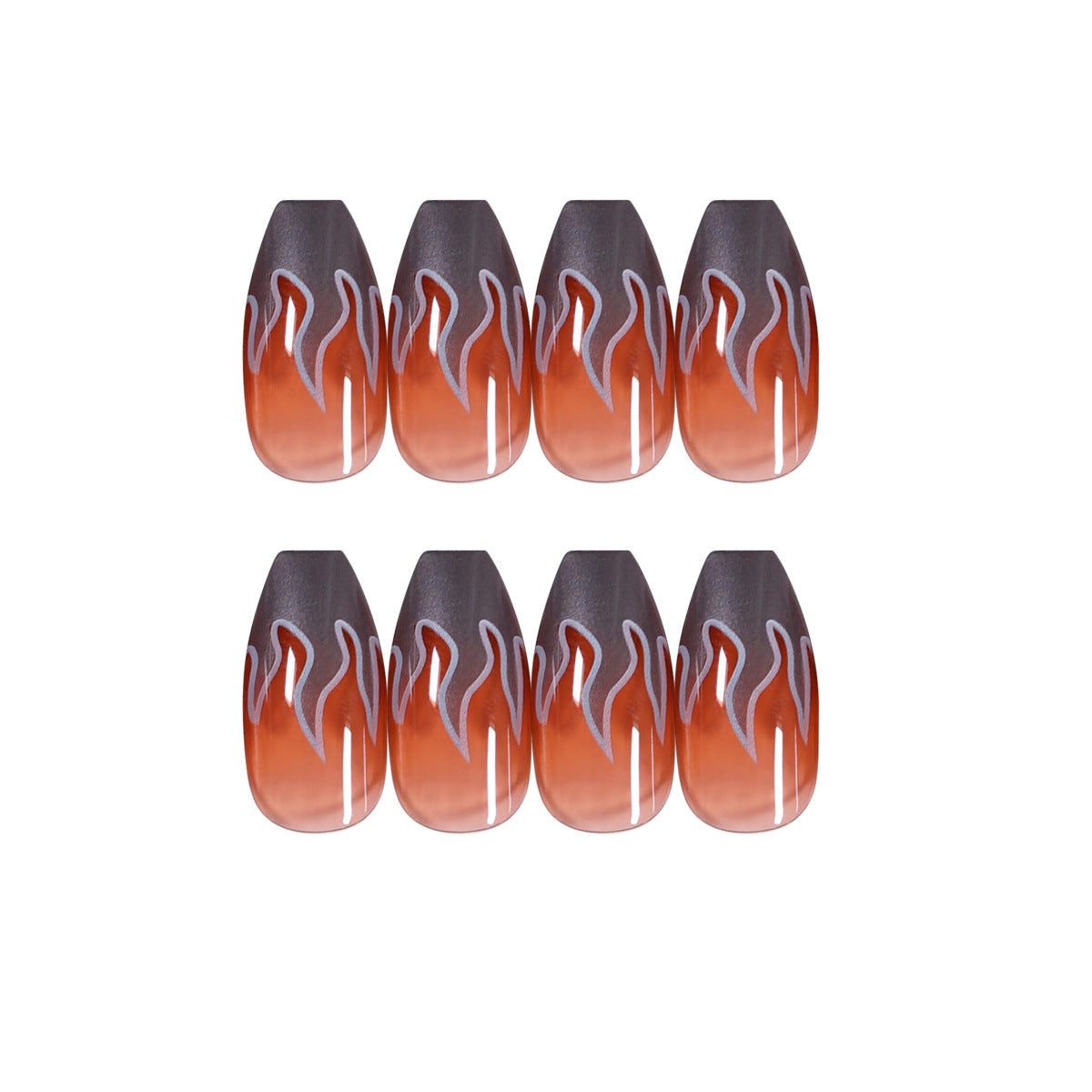 紅色火焰完成款穿戴甲（防水、可拆卸）｜365nails