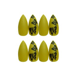 Uñas postizas con diseño de gota de agua, hojas otoñales y mariposas, producto terminado desmontable ｜365nails