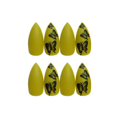 Water Drop Nail Autumn Leaf Butterfly  Fake Nail  Art Finished Product  Detachable ｜365nails
