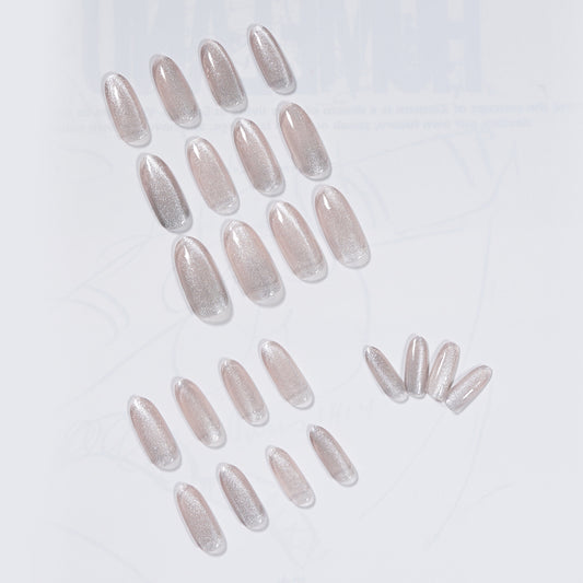 Spar cat eye Long Press on nails   Waterproof Removable  Patch ｜365nails