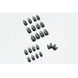 Parche de uñas con diseño de llama oscura y viento punk, parche para uñas, uñas postizas terminadas, parche para uñas extraíble e impermeable | 365nails