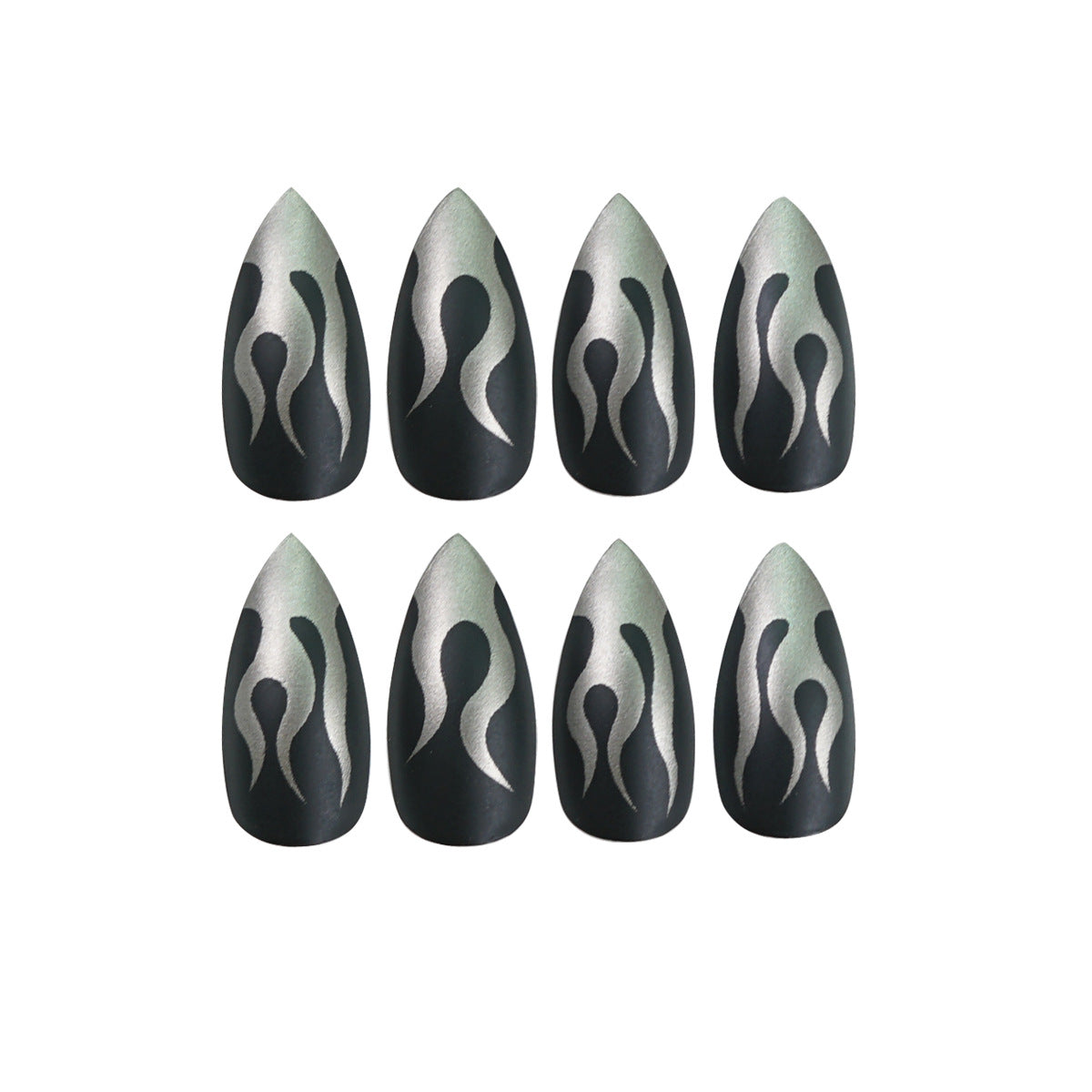 Punk Wind Dark Flame Nail Patch Nail Patch press-on nails Finished Fake Nail Waterproof Removable Nail Patch｜365nails