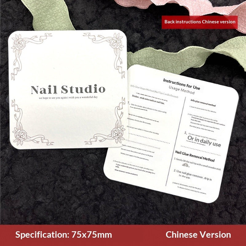 Embossed Cotton Paper Display Cards for Press On Nails (MOQ=50)