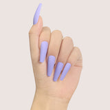 extra long Ballet Solid Color Frosted Glossy  False Nail   Removable ｜365nails