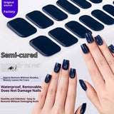 Semi-Cured Gel Nail Strips Solid Pearl Shimmer Glossy Design (MOQ=3)