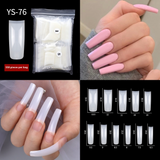 Nail Tips New French press on nails piece,  half sticker full sticker fake nail nail patch extended press on nails piece