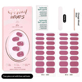 Semi-Cured Gel Nail Strips Pure Solid Glitter Glossy Design (MOQ=3)