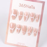 365Nails Negative Space Latte Almond Tips