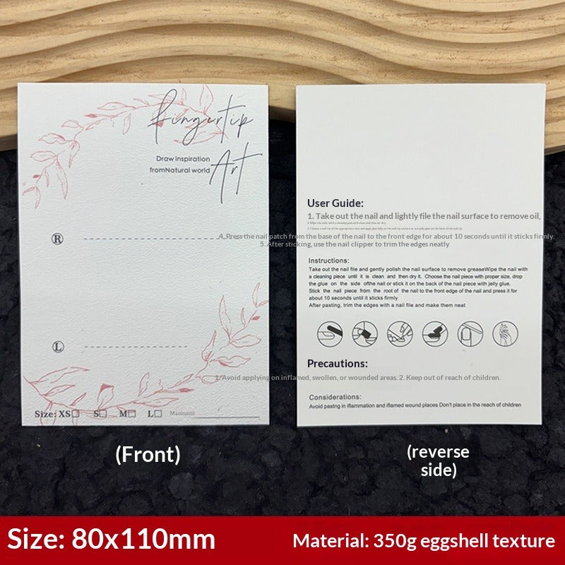 Art Texture Display Cards for Press On Nail Sets (MOQ=50)