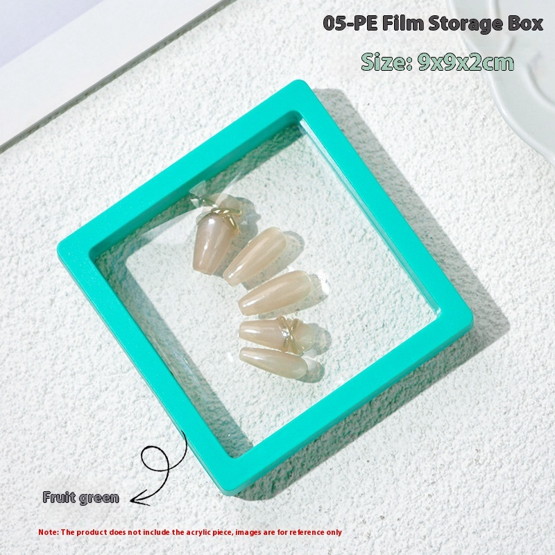 Transparent PE film suspension box press on nails storage box