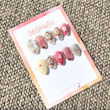 365nails: "Silver Blossom Fairy" – 3D Gel Flower & Silver Magnetic Handmade Almond Nails