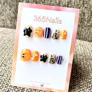 365nails: "Spooky Whimsy" – 3D 캐릭터 수제 숏 네일