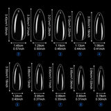 Nail Tips Nail piece full size XL 500 pieces boxed natural light and transparent full sticker almond nail patch fake nail patch manicure