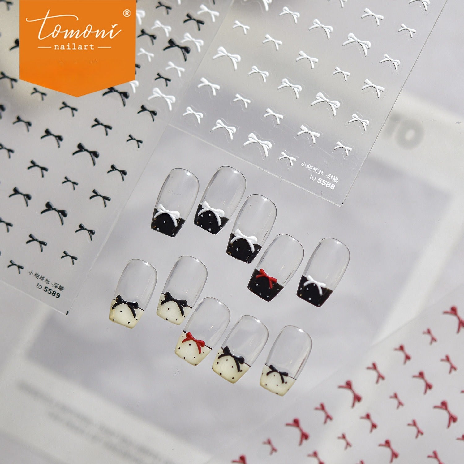 Mini White Bow – Minimalist Elegant Nail Art Set