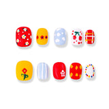 365Nails Cherry Picnic Hand‑Painted Short Tips