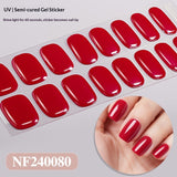 Semi-Cured Gel Nail Strips Minimal Solid Japanese Style (MOQ=3)