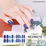 Semi-Cured Gel Nail Strips Laser Foil Ultra-Sparkle Shimmer Glossy Set (MOQ=3)