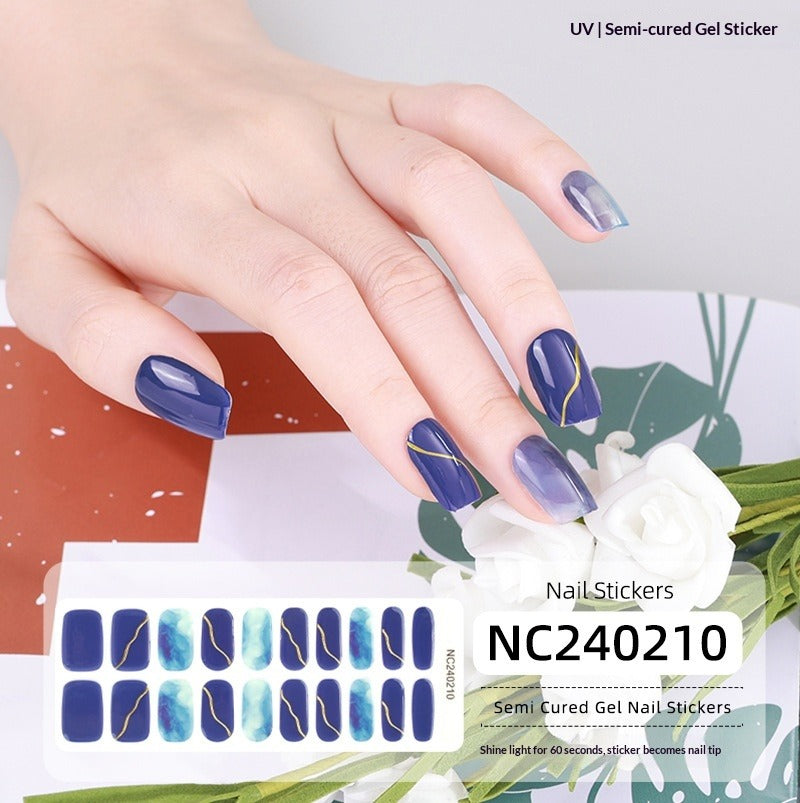 Semi-Cured Gel Nail Strips Laser Foil Ultra-Sparkle Shimmer Glossy Set (MOQ=3)