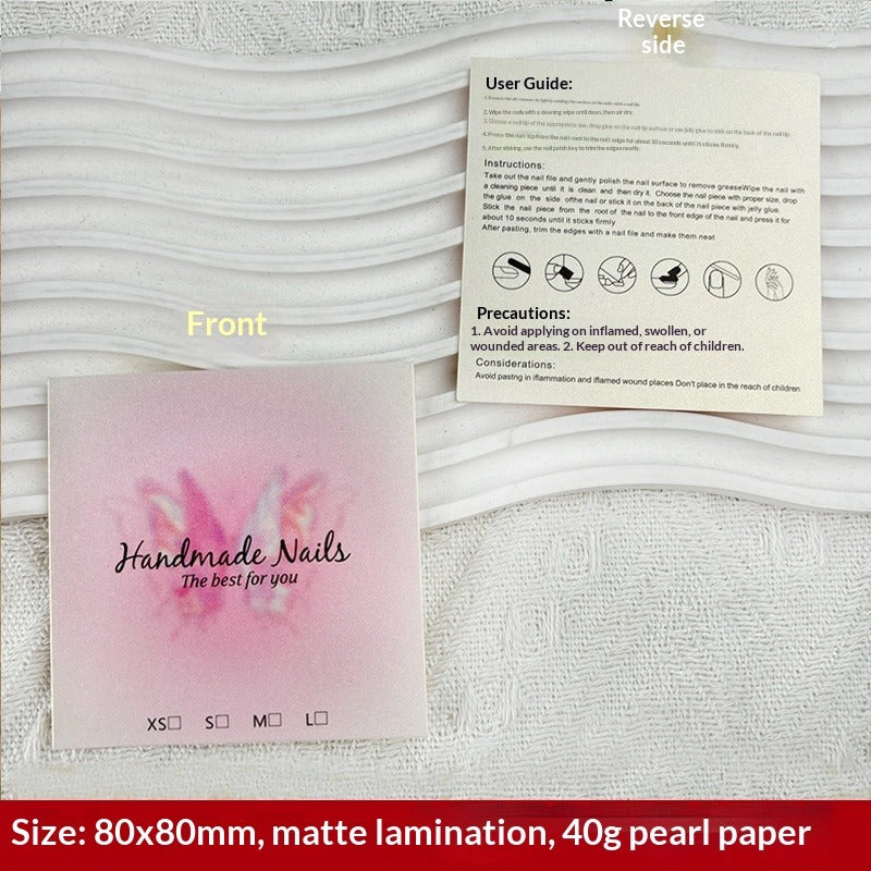 Classic White Display Cards for Press On Nail Sets (MOQ=50)