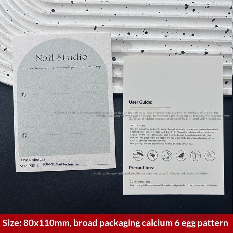 Custom Printed Display Cards for Press On Nail Packaging (MOQ=50)