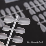 Nail Tips Sub-code nail pads, 100 pcs for press on nails pads, standard size wear-free full half stickers, matte trapezoidal square false nail pads