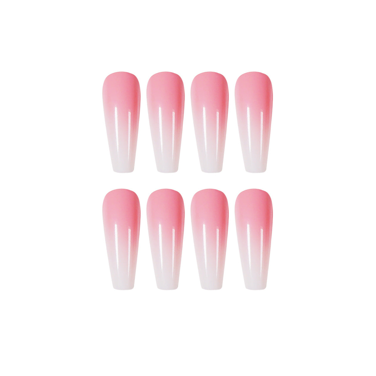 Gradual change powder extra long ballet  wearing nail finished  manicure patch   factory sales｜365nails
