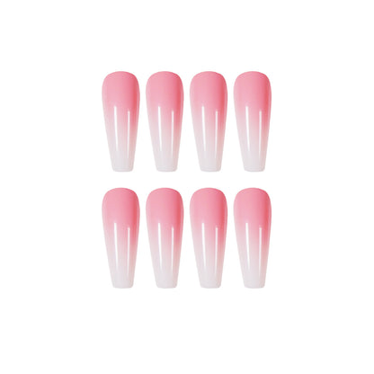 Gradual change powder extra long ballet  wearing nail finished  manicure patch   factory sales｜365nails