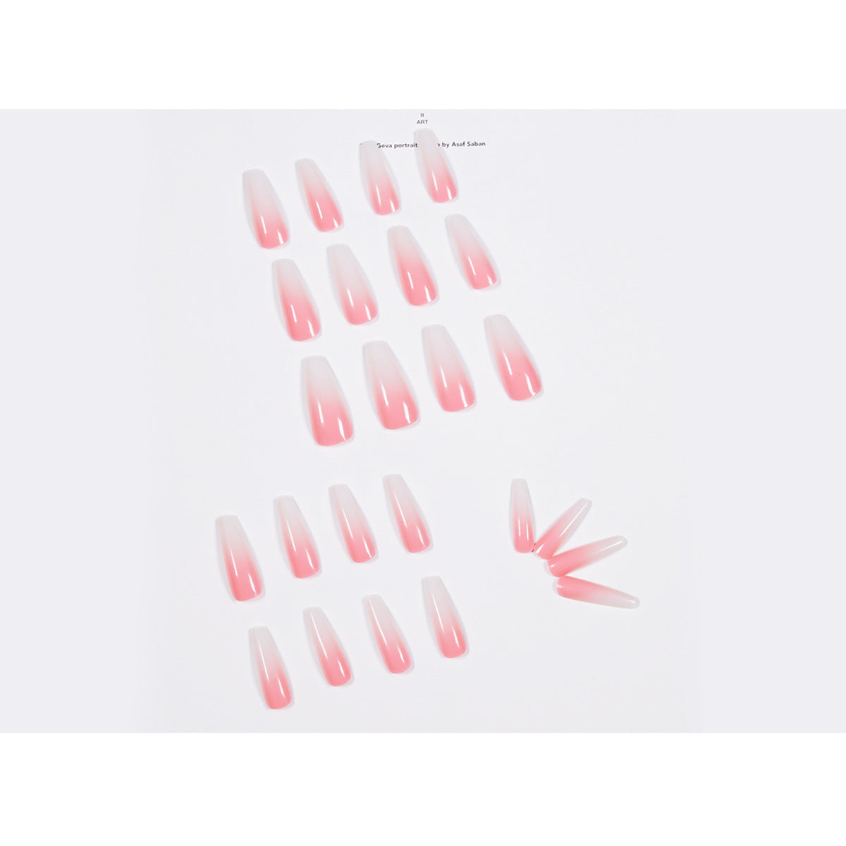 Gradual change powder extra long ballet  wearing nail finished  manicure patch   factory sales｜365nails