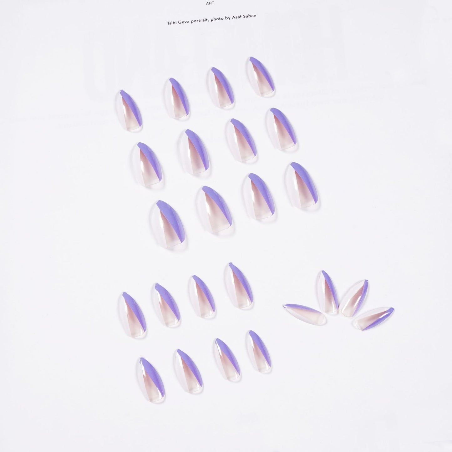 Oblique French pointed head  finished fake nail manicure patch  nail film factory sales  model｜365nails