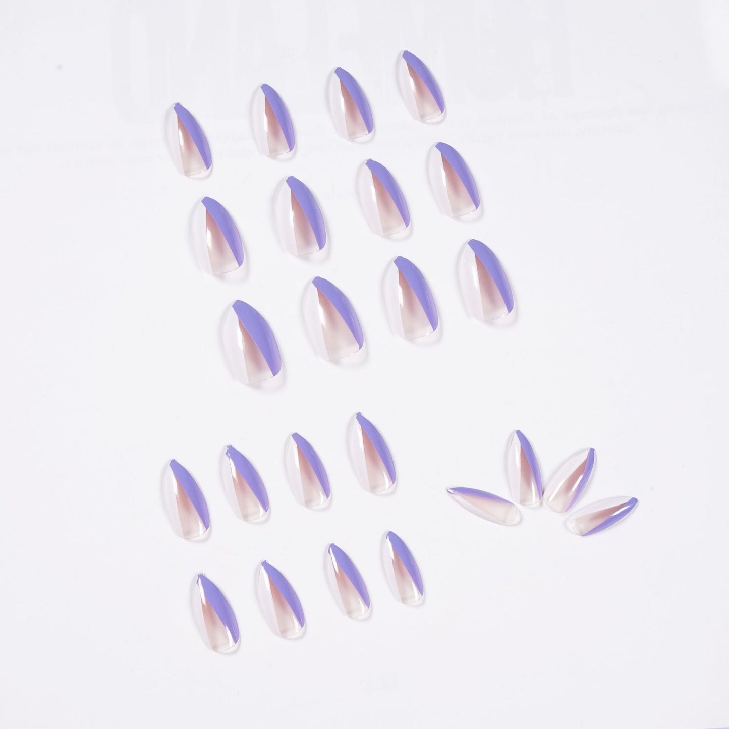 Oblique French pointed head  finished fake nail manicure patch  nail film factory sales  model｜365nails