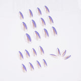 Parche de manicura para uñas postizas con punta francesa oblicua, acabado en película, modelo de venta de fábrica | 365nails