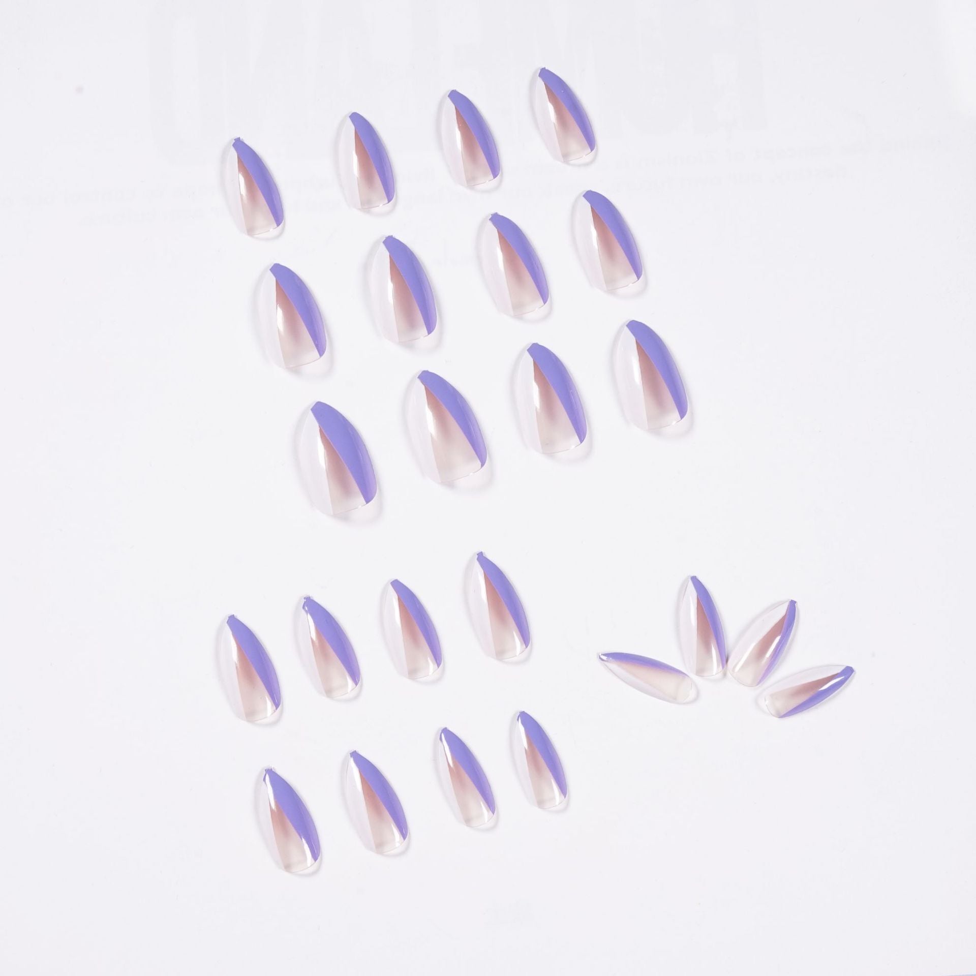 Parche de manicura para uñas postizas con punta francesa oblicua, acabado en película, modelo de venta de fábrica | 365nails