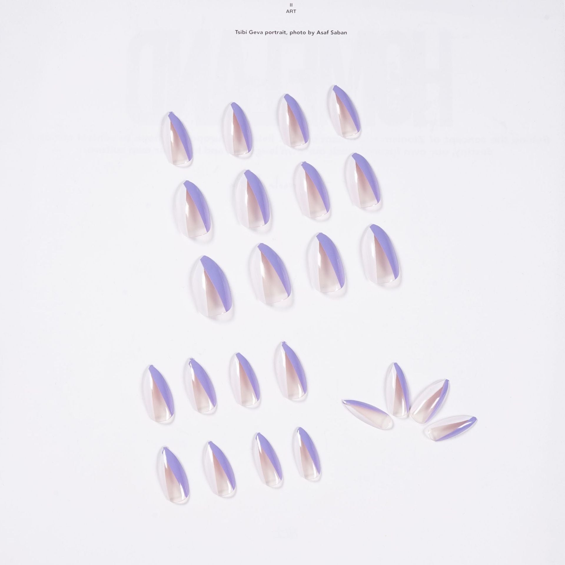 Parche de manicura para uñas postizas con punta francesa oblicua, acabado en película, modelo de venta de fábrica | 365nails