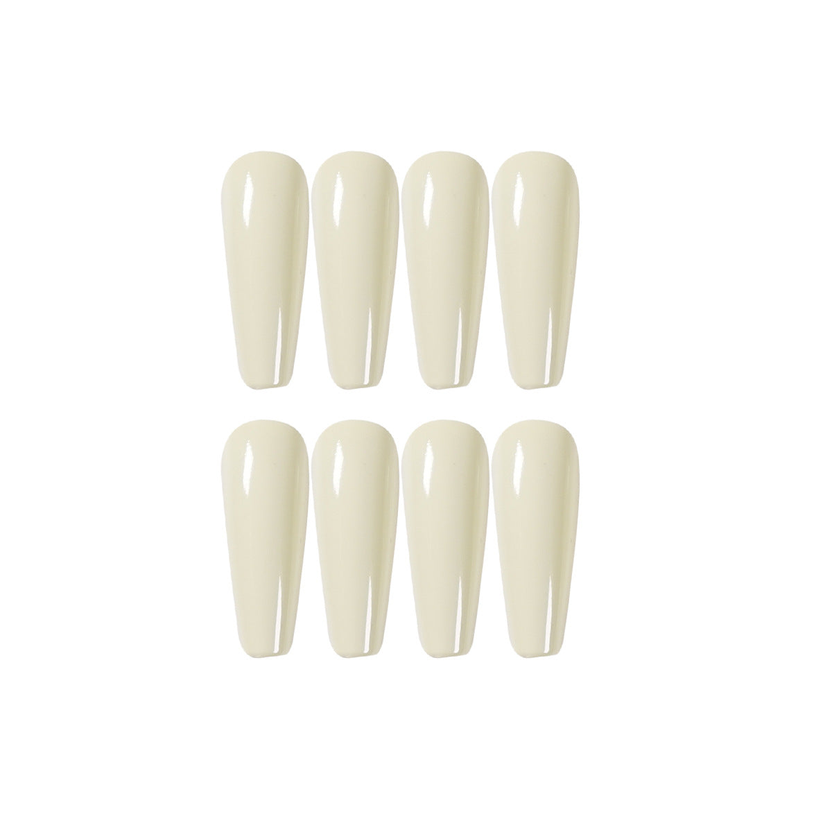 Adesivo de unha longo balé bege com acabamento à prova d'água e removível, vendas de fábrica ｜ 365 unhas