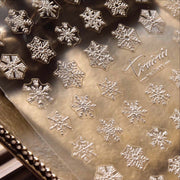 Winter Snowflake: "Embossed Snowflake" – 3D Embossed Nail Sticker