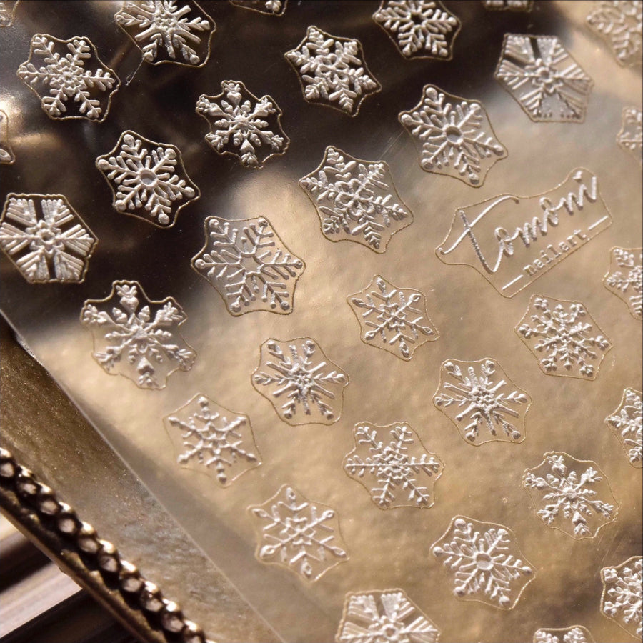 Winter Snowflake: "Embossed Snowflake" – 3D Embossed Nail Sticker