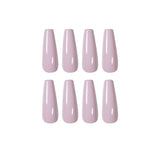 Long Ballet Series Milk Tea Cor sólida Produto acabado Valor adesivo para unhas à prova d'água e removível ｜ 365 unhas