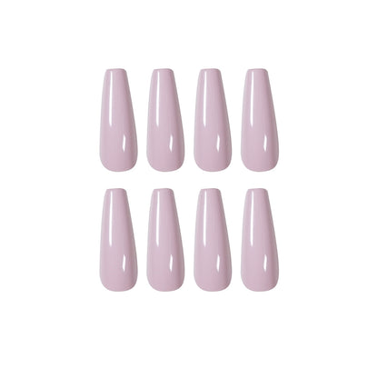 Long Ballet Series Milk Tea Solid Color  Finished Product Value nail patch Waterproof and Removable｜365nails