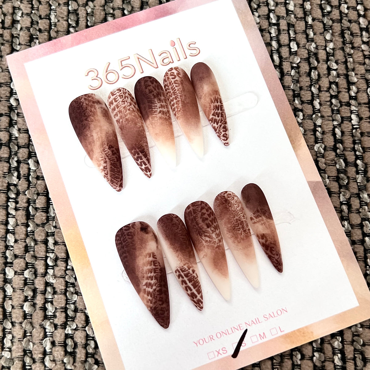 Bronze Aura - Brown Metallic Press-On Nails