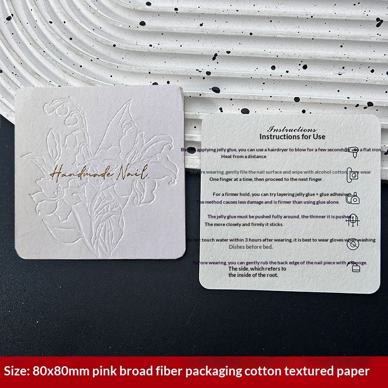 Classic White Display Cards for Press On Nail Sets (MOQ=50)