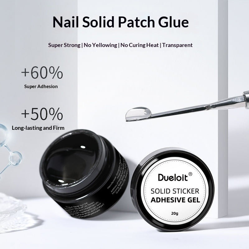 Professional Solid Nail Glue Gel for Press-on Tips | Super Strong Hold, Non-Yellowing, No Heat Spike | UV/LED Cured | Wholesale & Private Label Available (MOQ=10)