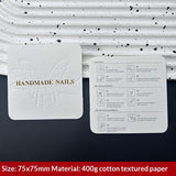 Embossed Cotton Paper Display Cards for Press On Nails (MOQ=50)