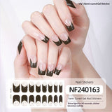 Semi-Cured Gel Nail Strips French Gradient Soft Glossy Design (MOQ=3)