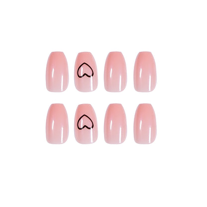 Ballet corto desnudo, amor por usar uñas, producto terminado, valor, modelo de uñas y extraíble｜365nails