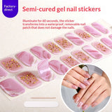 Semi-Cured Gel Nail Strips Laser Foil Ultra-Sparkle Shimmer Glossy Set (MOQ=3)