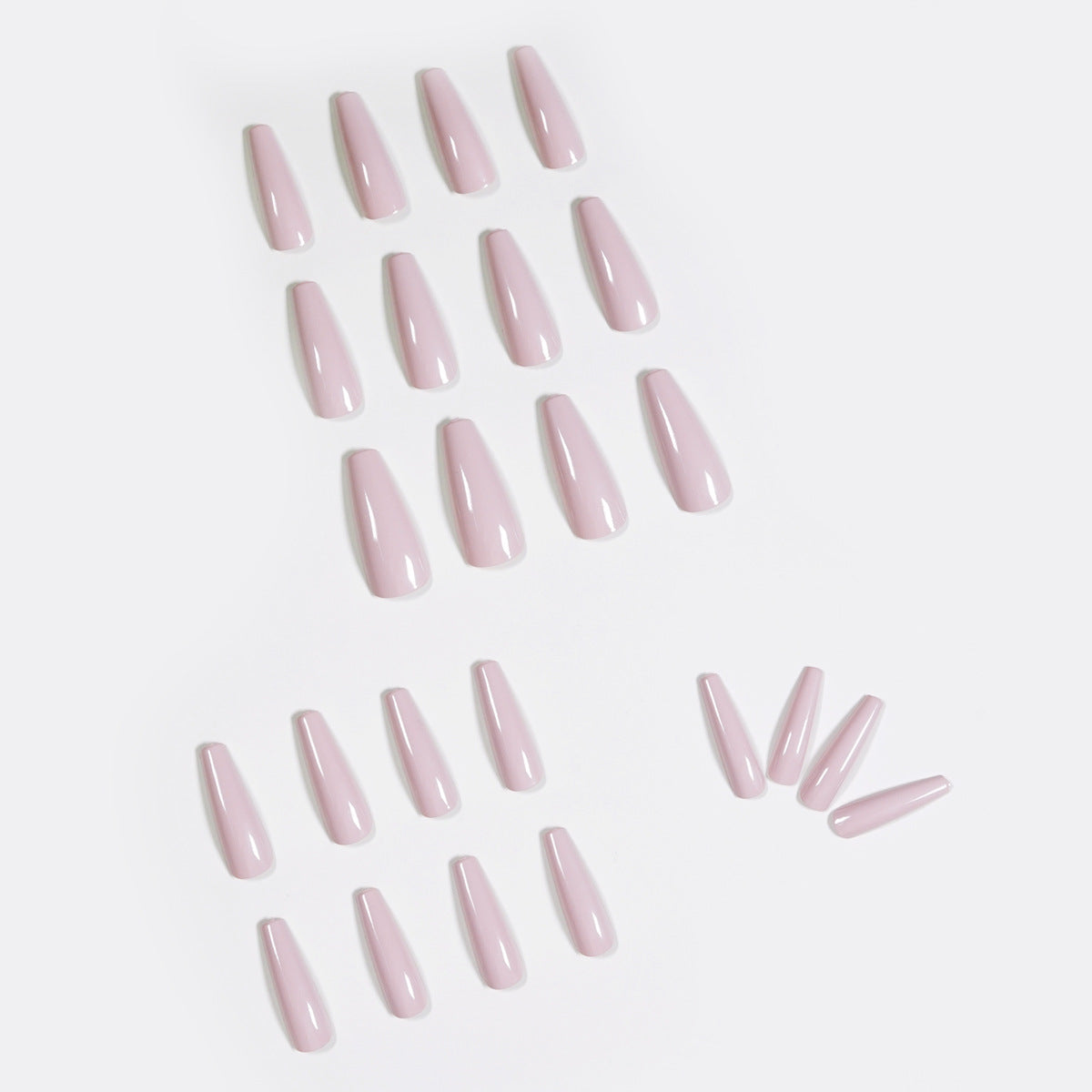 Long Ballet Series Milk Tea Solid Color  Finished Product Value nail patch Waterproof and Removable｜365nails