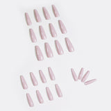 Long Ballet Series Milk Tea Cor sólida Produto acabado Valor adesivo para unhas à prova d'água e removível ｜ 365 unhas