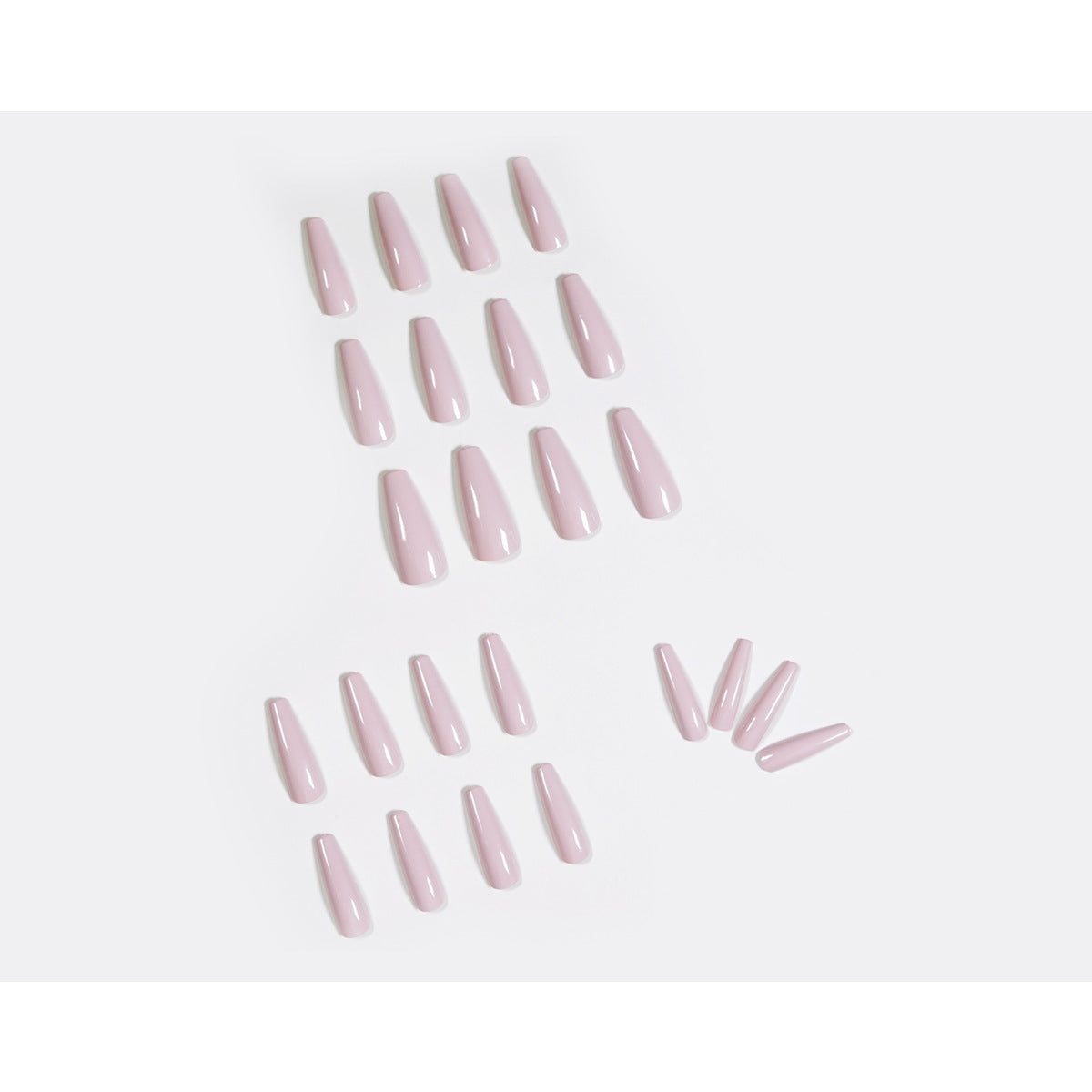 Long Ballet Series Milk Tea Cor sólida Produto acabado Valor adesivo para unhas à prova d'água e removível ｜ 365 unhas