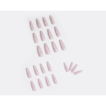 Long Ballet Series Milk Tea Solid Color  Finished Product Value nail patch Waterproof and Removable｜365nails