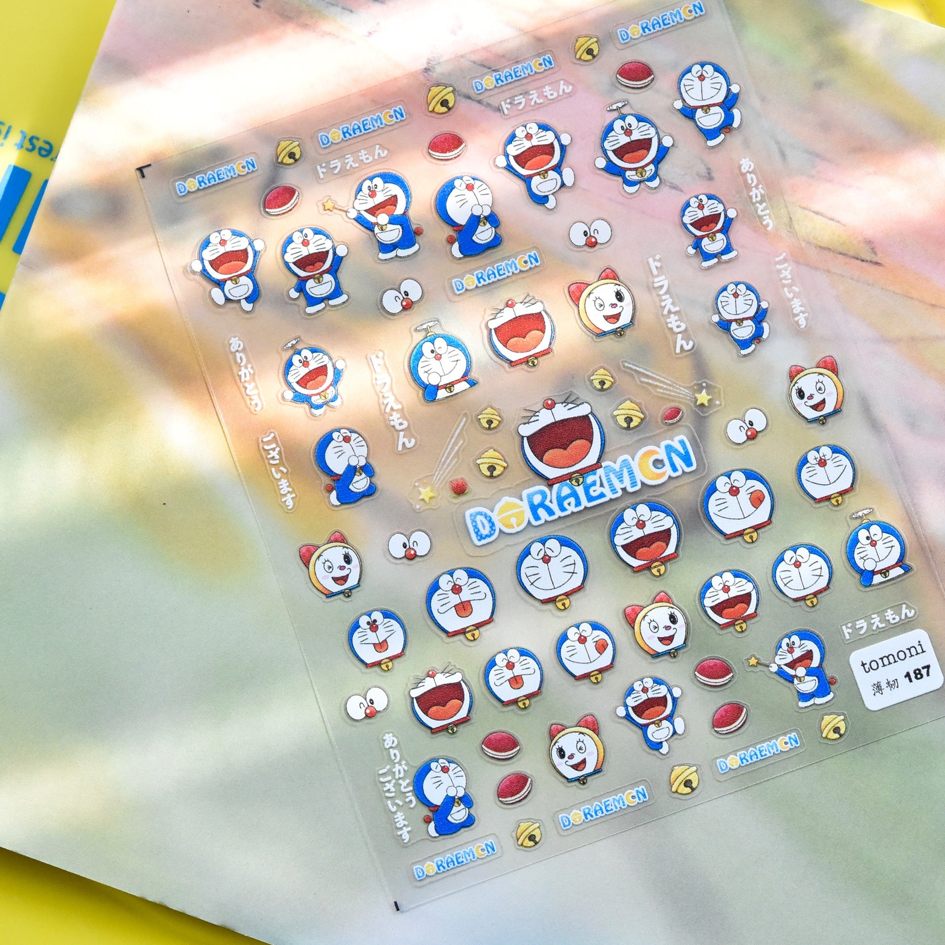 Doraemon & Dorami 5D Embossed Nail Sticker Set – "Doraemon's Magic World"